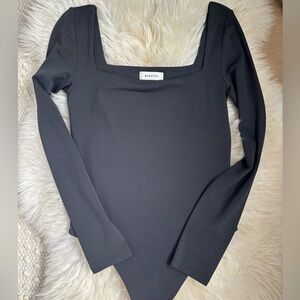 Babaton Black Contour Long Sleeve Bodysuit